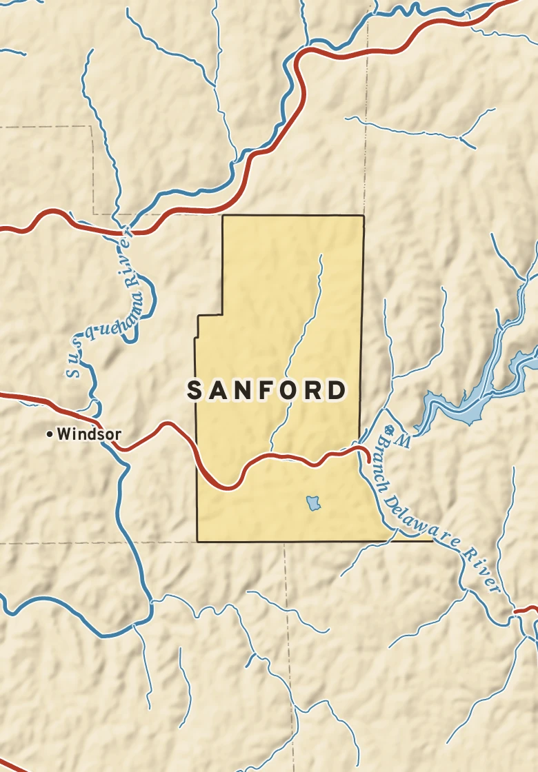 Atlas plate of Sanford, New York.