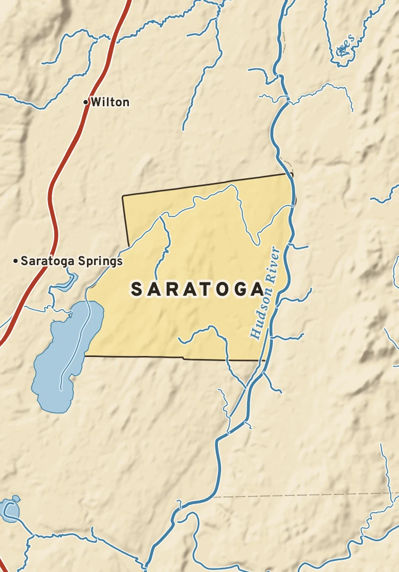 Atlas plate of Saratoga, New York.