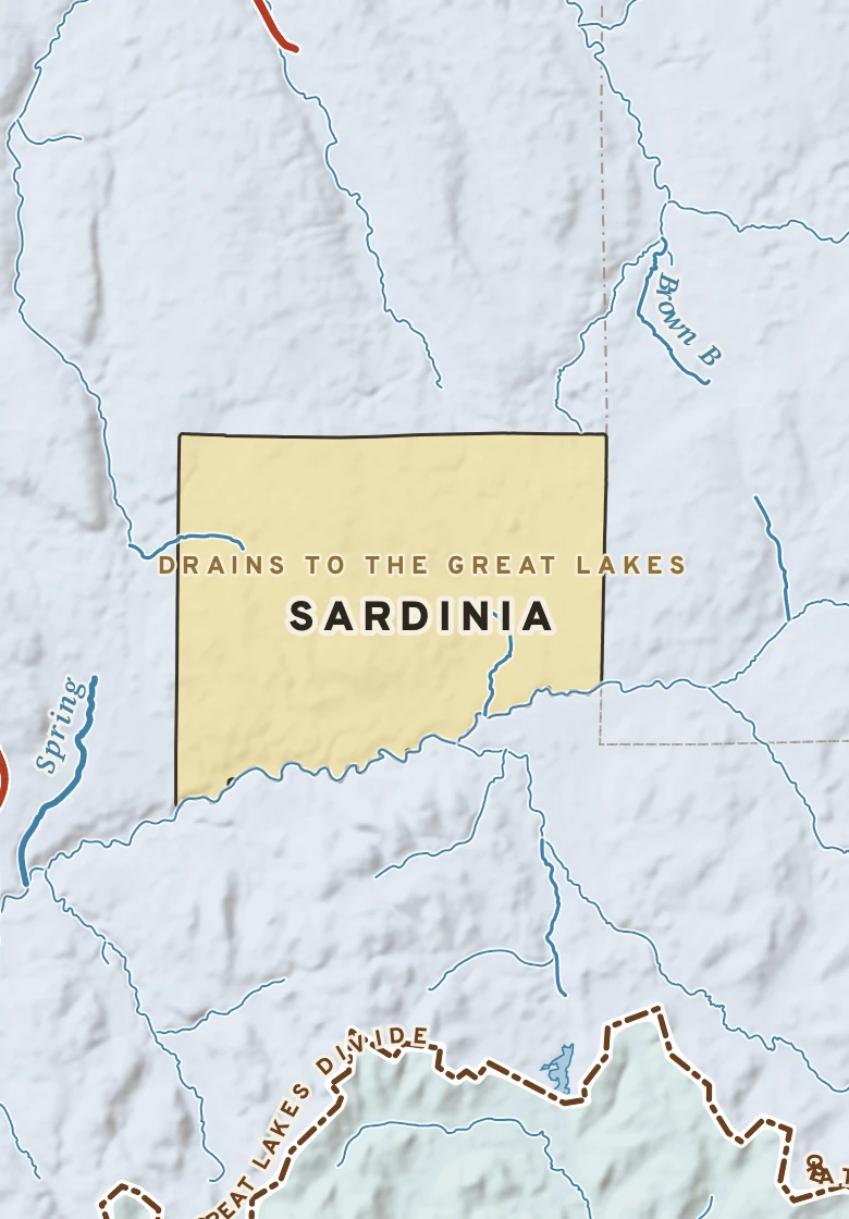 Atlas plate of Sardinia, New York.