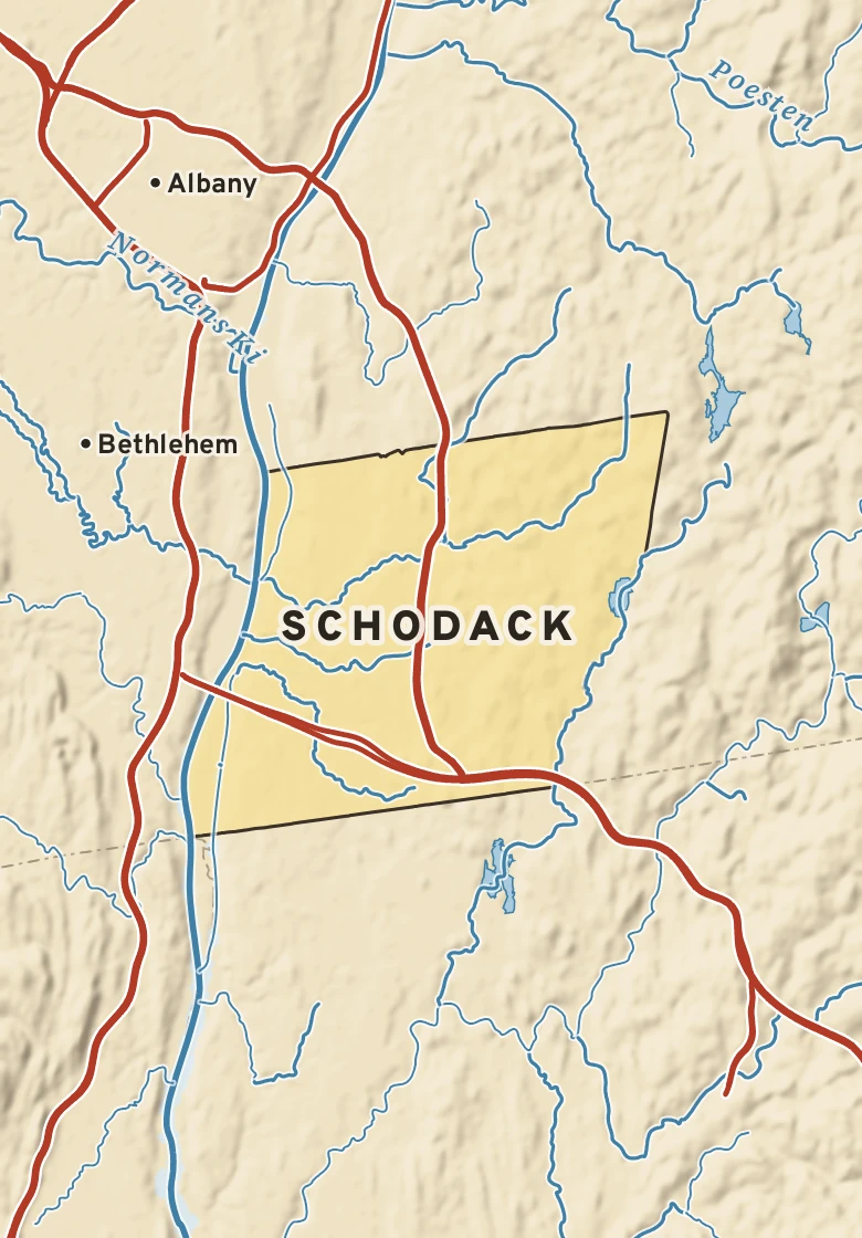 Atlas plate of Schodack, New York.
