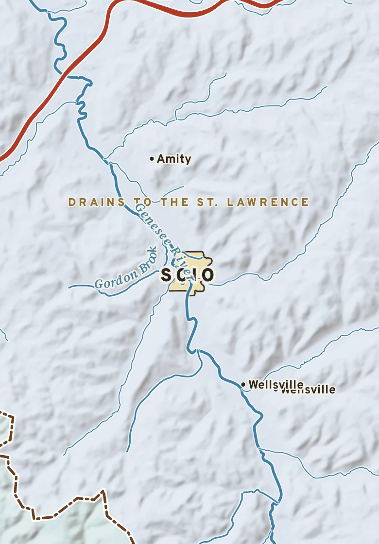 Atlas plate of Scio, New York.