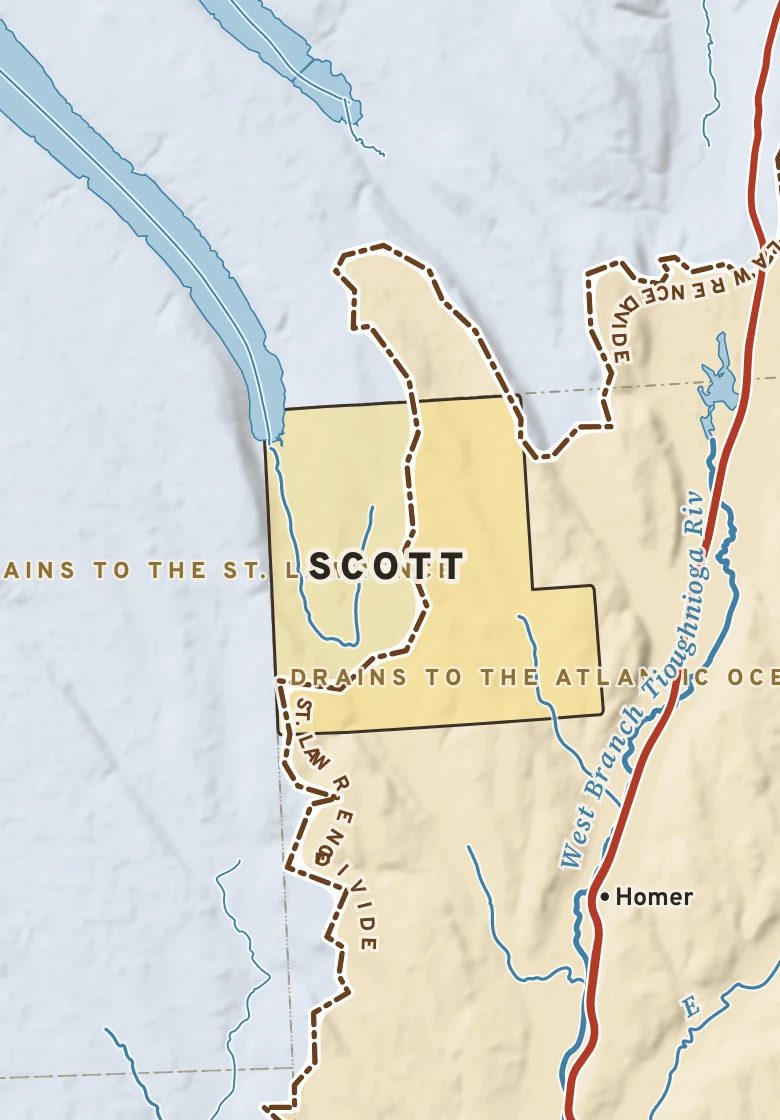 Atlas plate of Scott, New York.