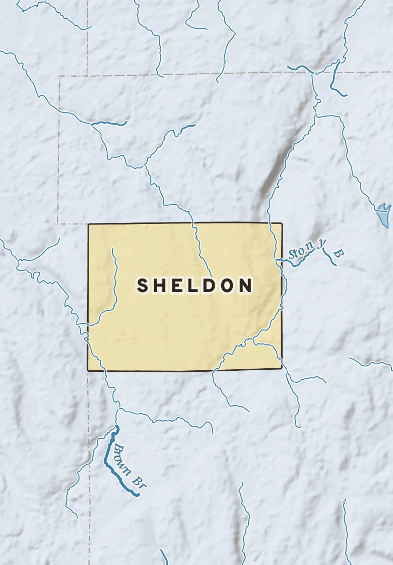 Atlas plate of Sheldon, New York.