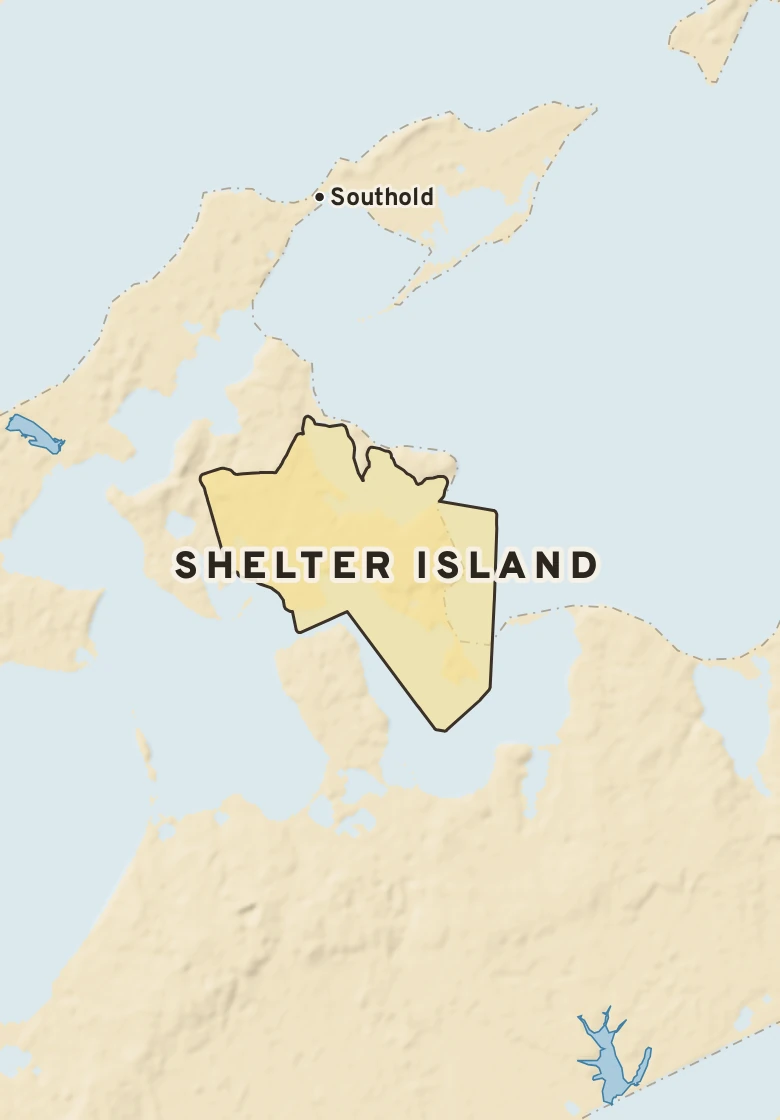 Atlas plate of Shelter Island, New York.