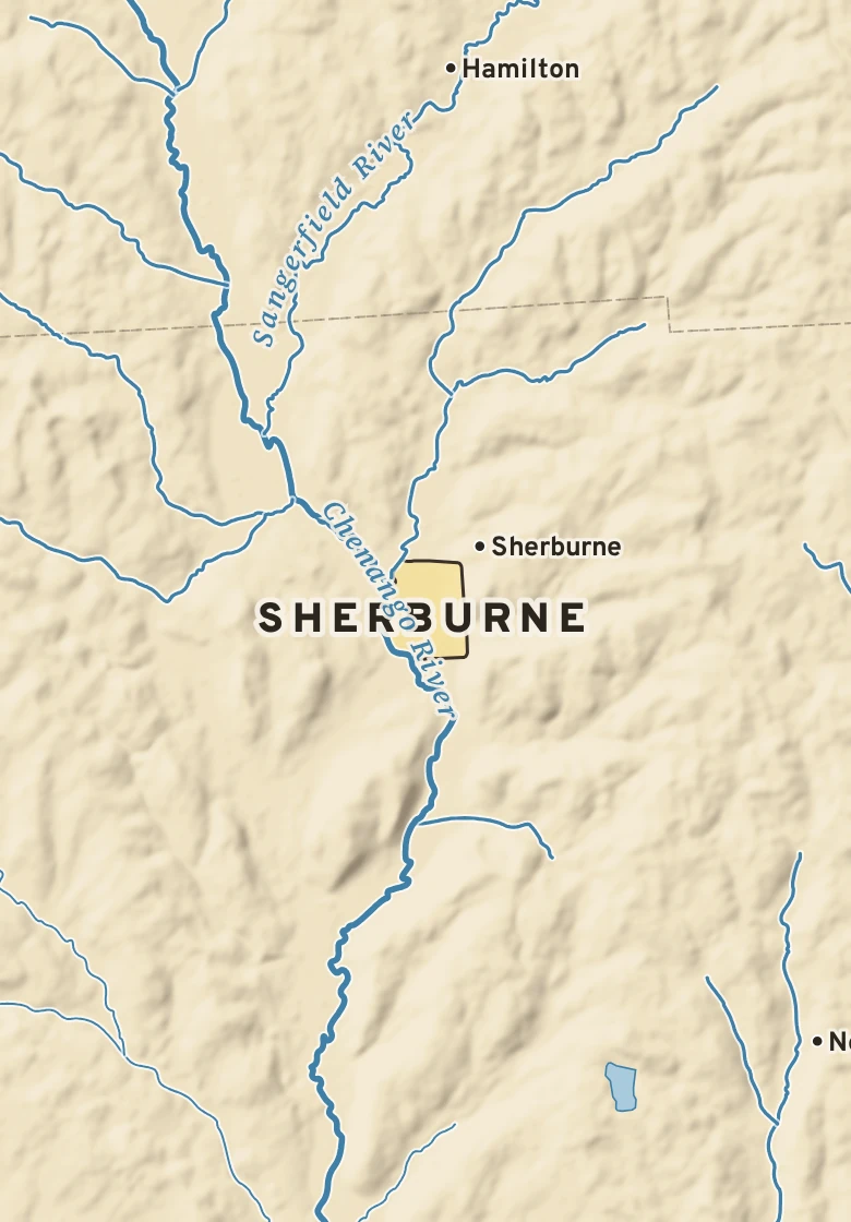 Atlas plate of Sherburne, New York.