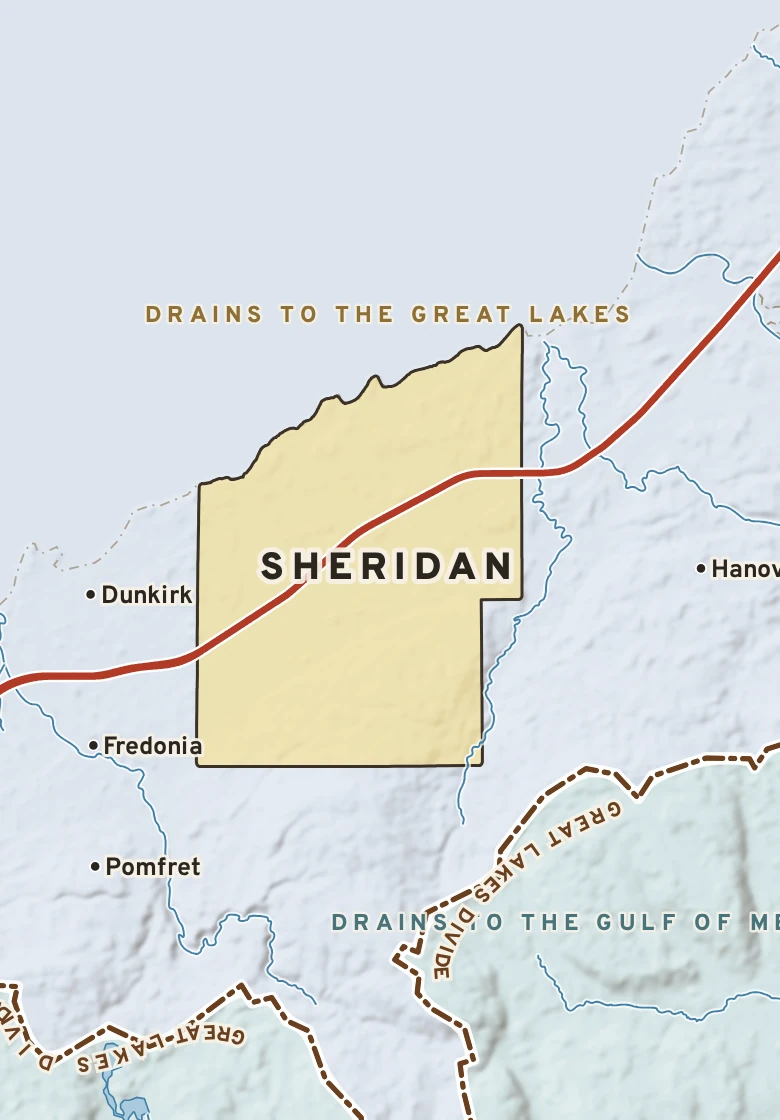 Atlas plate of Sheridan, New York.
