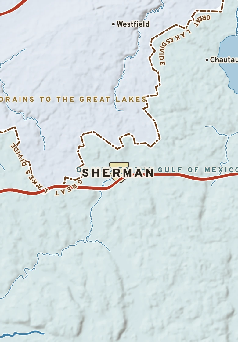 Atlas plate of Sherman, New York.