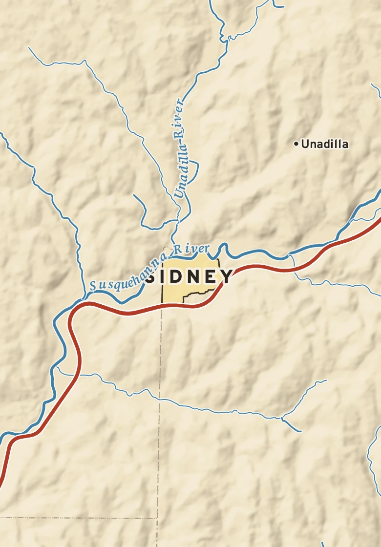 Atlas plate of Sidney, New York.