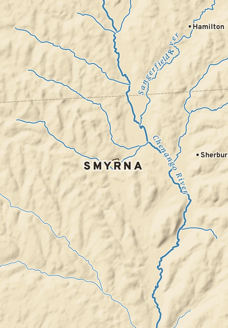 Atlas plate of Smyrna, New York.