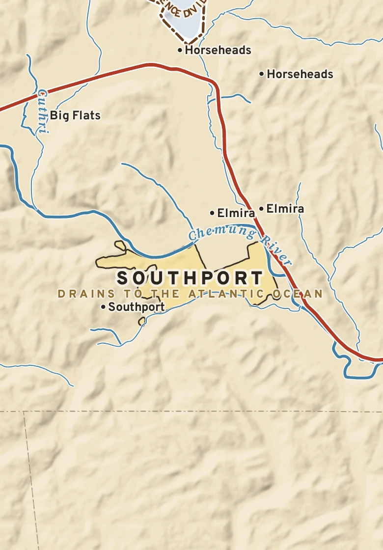 Atlas plate of Southport, New York.