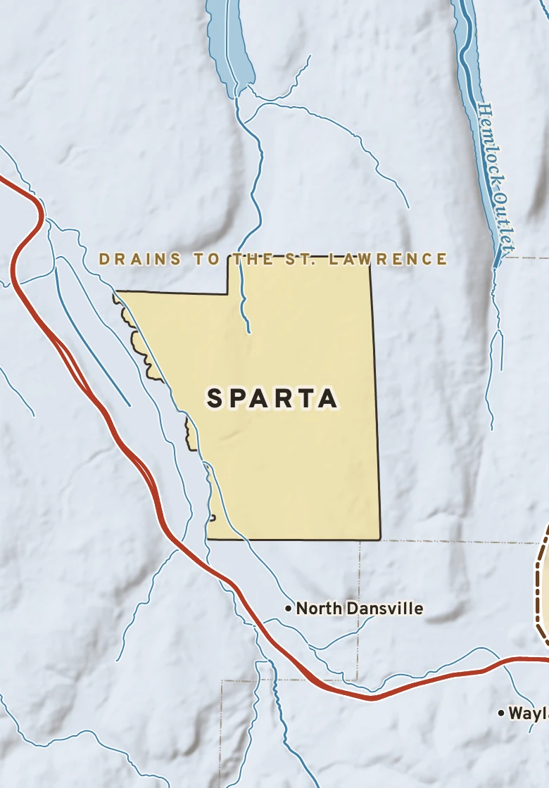 Atlas plate of Sparta, New York.