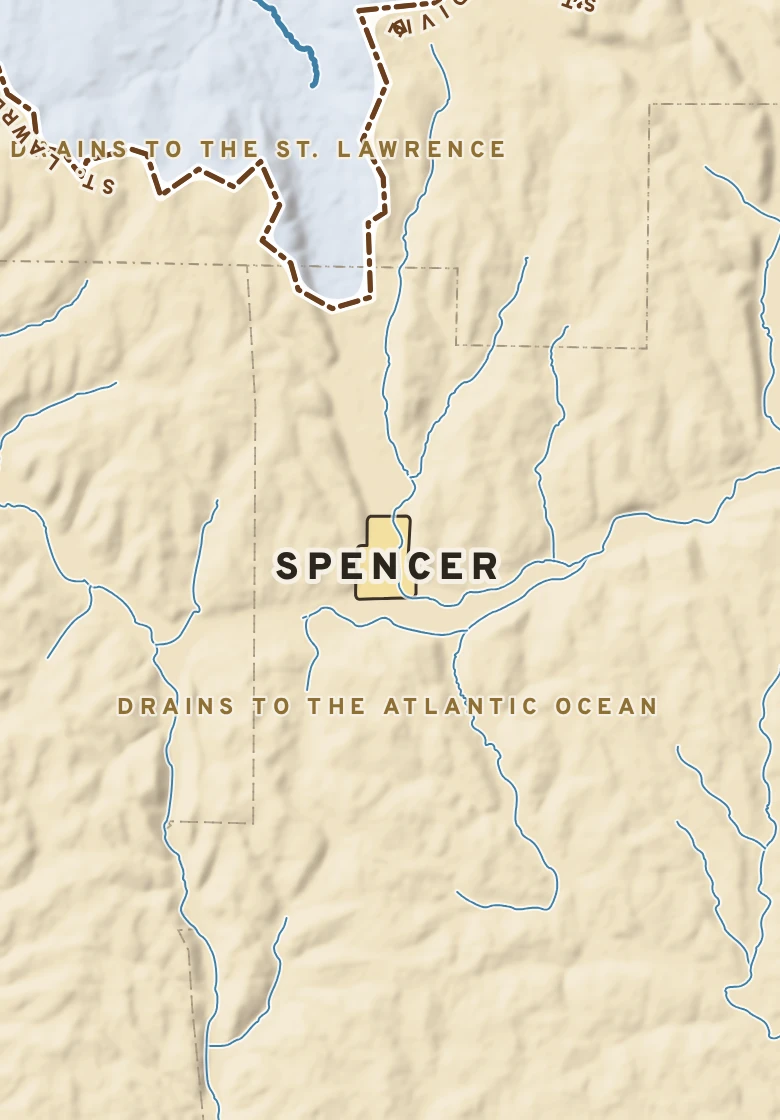 Atlas plate of Spencer, New York.