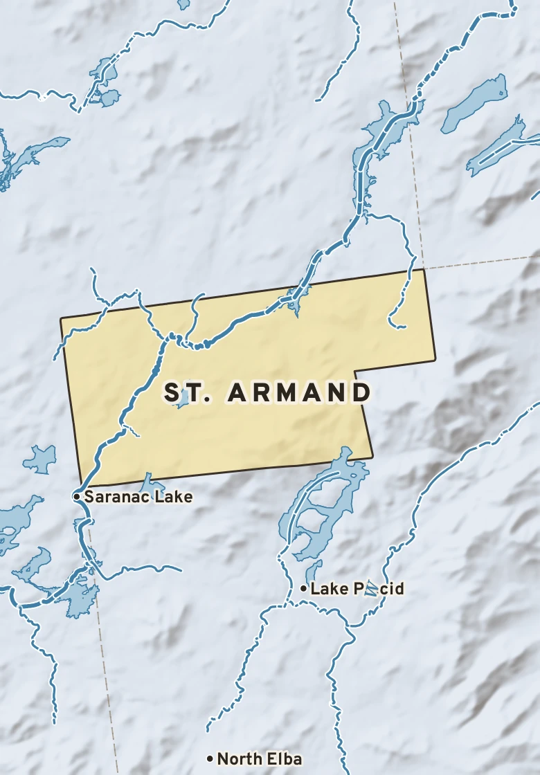 Atlas plate of St. Armand, New York.