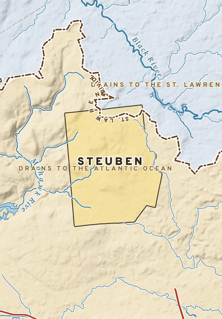Atlas plate of Steuben, New York.