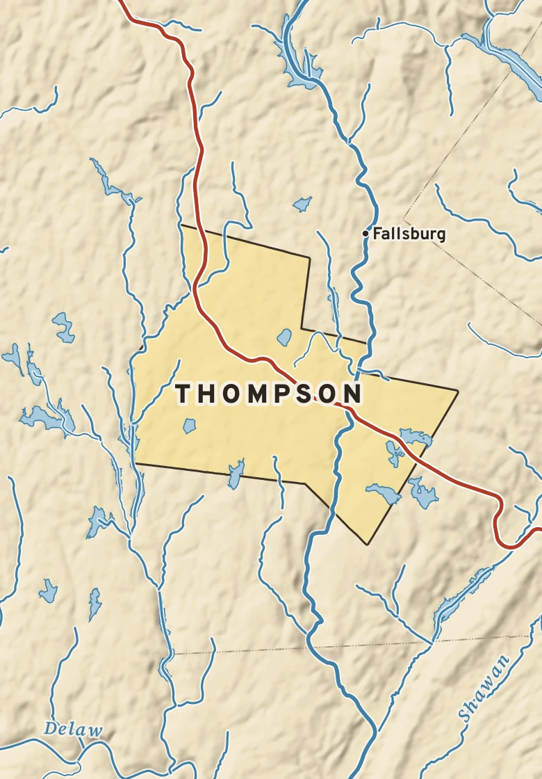 Atlas plate of Thompson, New York.