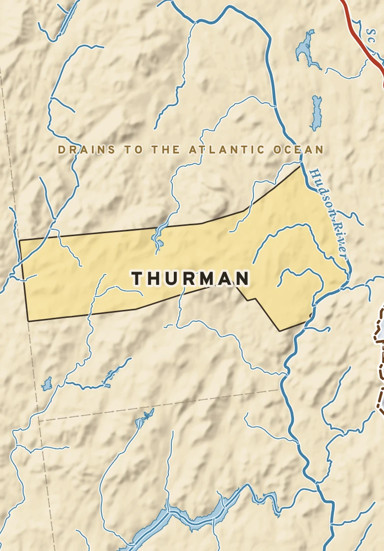 Atlas plate of Thurman, New York.