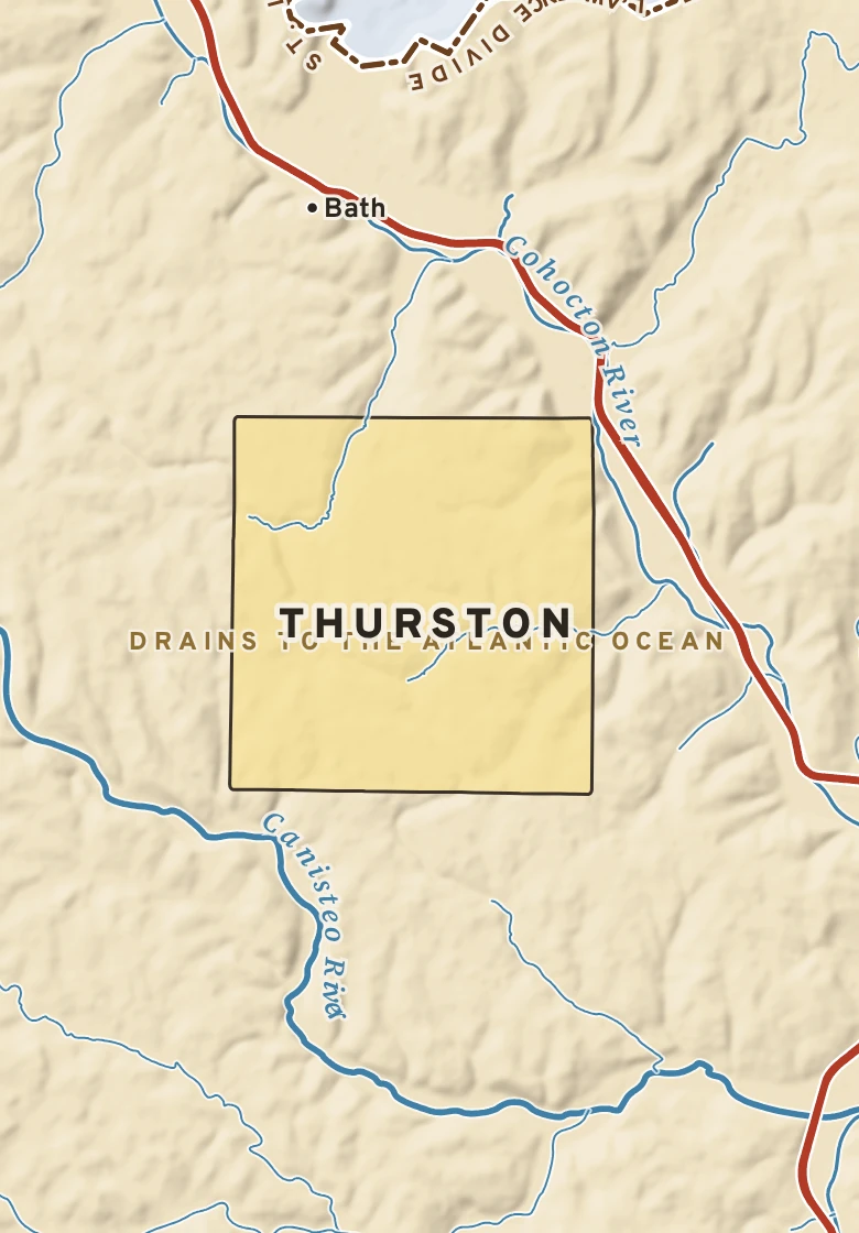 Atlas plate of Thurston, New York.