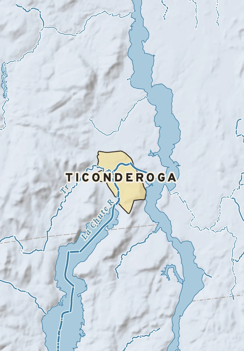 Atlas plate of Ticonderoga, New York.