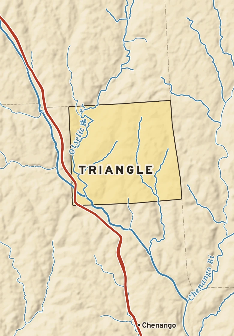 Atlas plate of Triangle, New York.