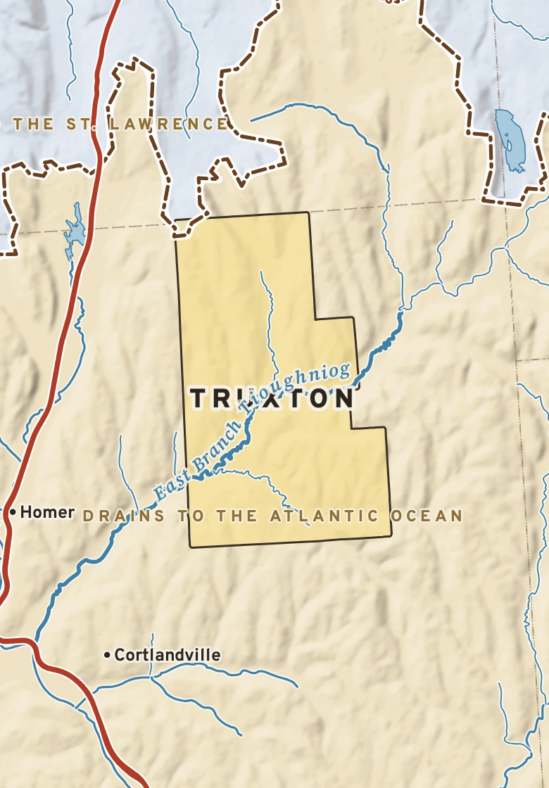 Atlas plate of Truxton, New York.