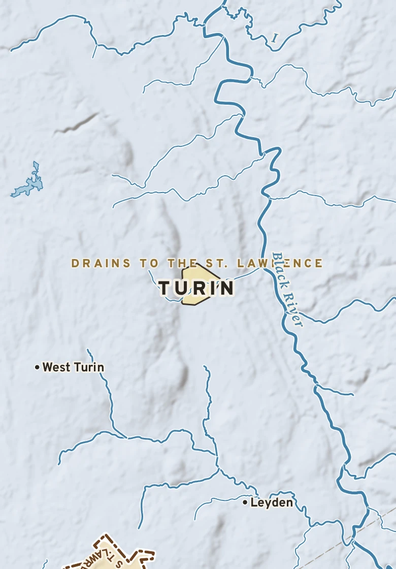 Atlas plate of Turin, New York.