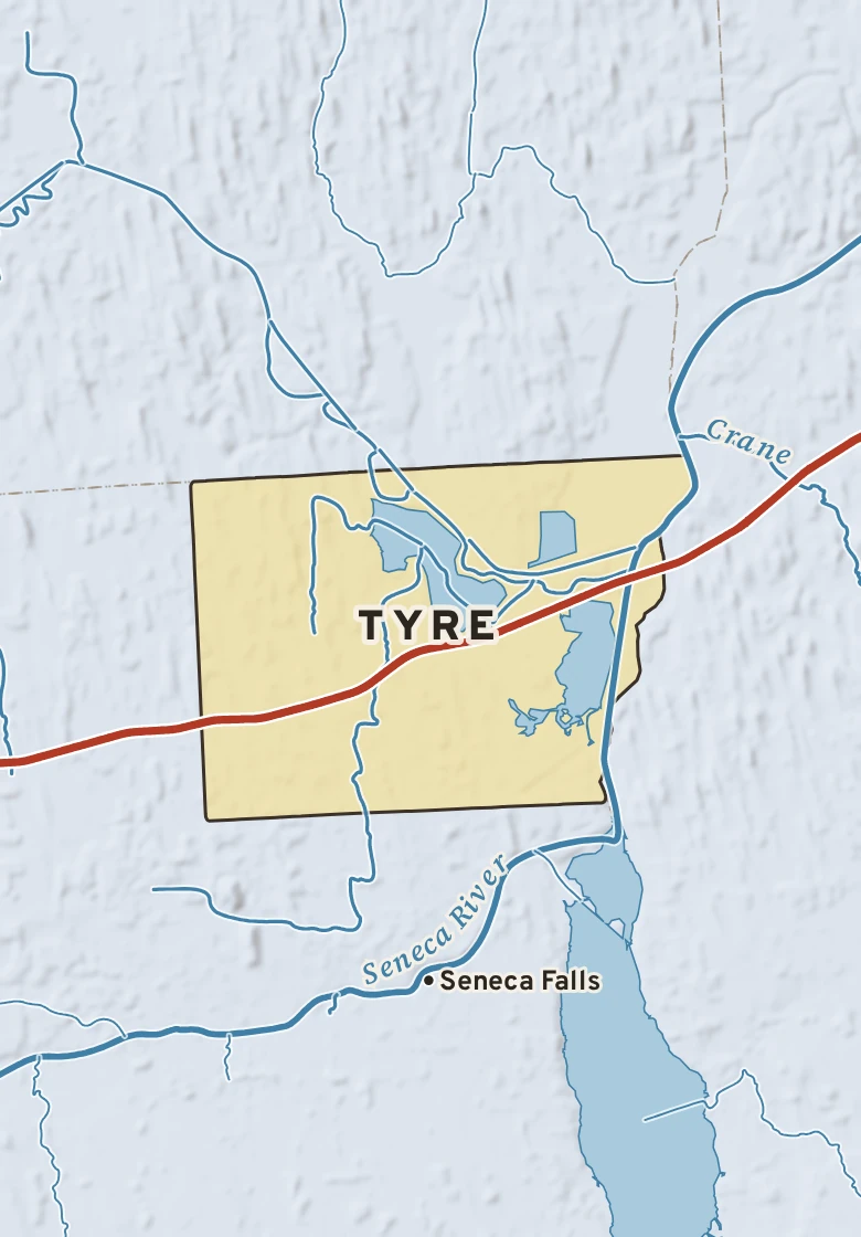 Atlas plate of Tyre, New York.