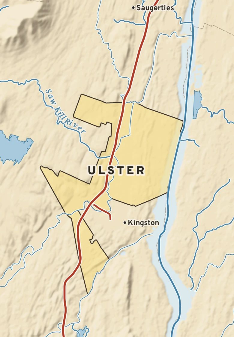 Atlas plate of Ulster, New York.