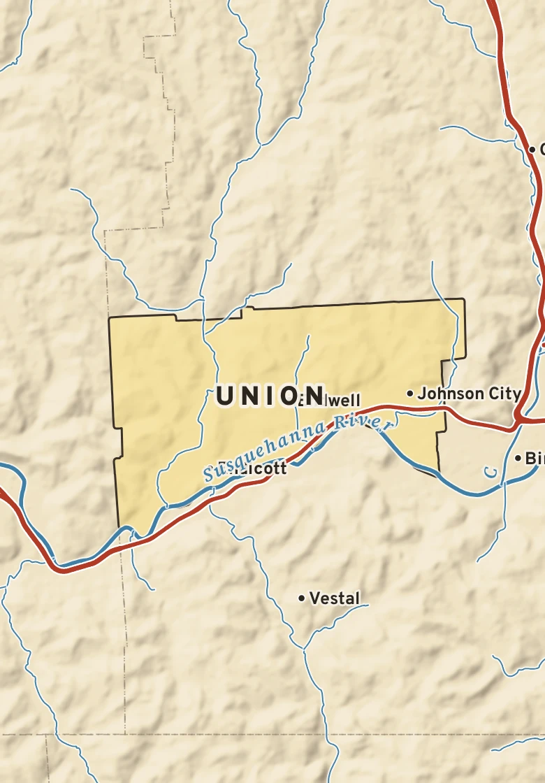 Atlas plate of Union, New York.