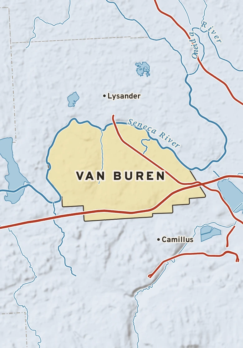 Atlas plate of Van Buren, New York.