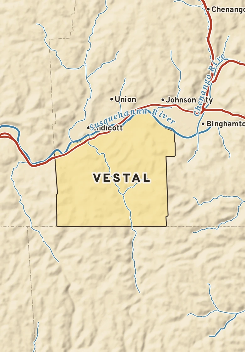 Atlas plate of Vestal, New York.