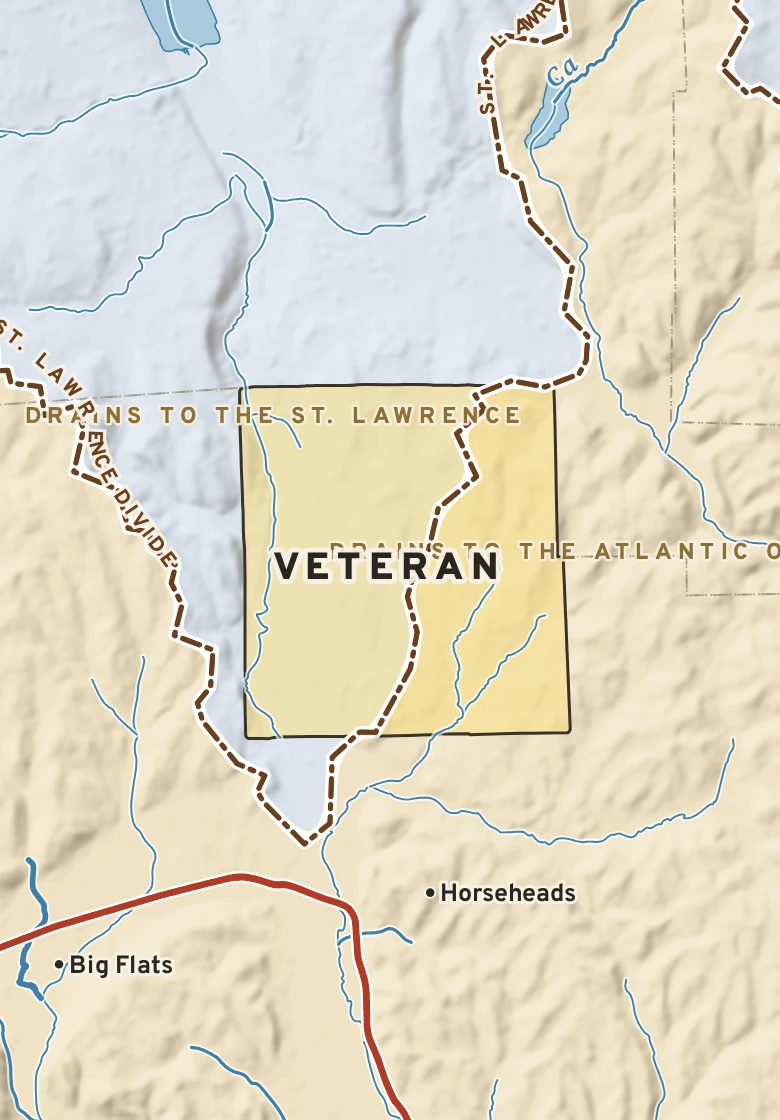 Atlas plate of Veteran, New York.