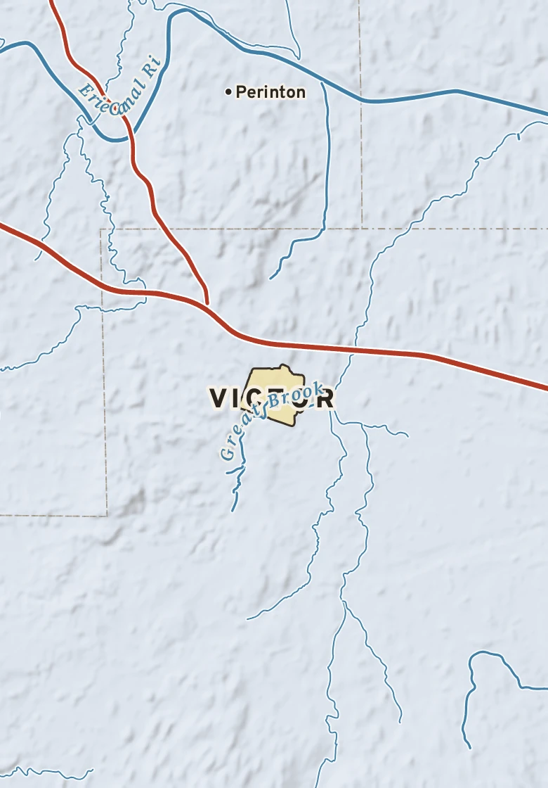 Atlas plate of Victor, New York.