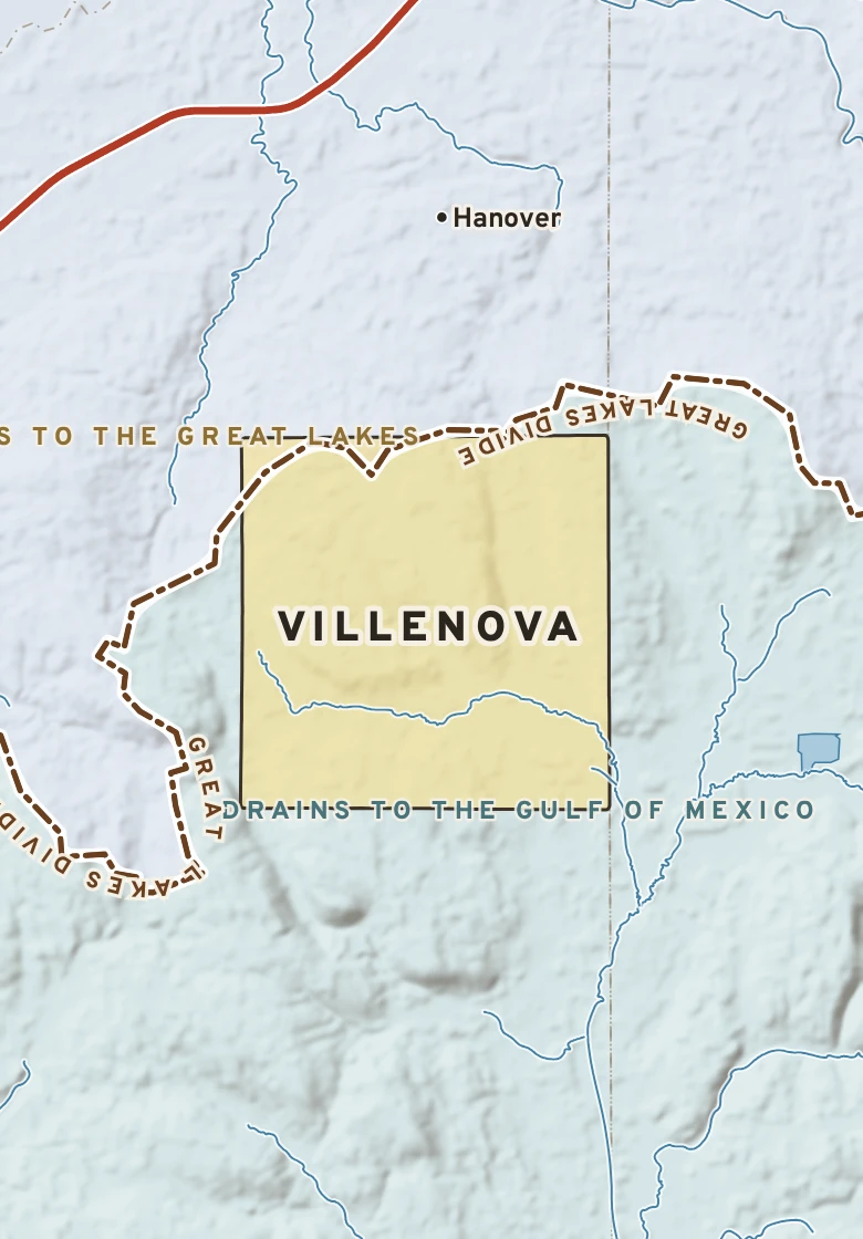 Atlas plate of Villenova, New York.