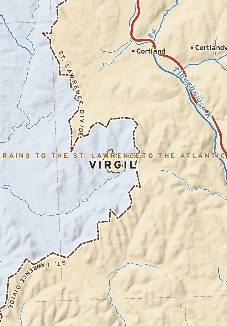 Atlas plate of Virgil, New York.