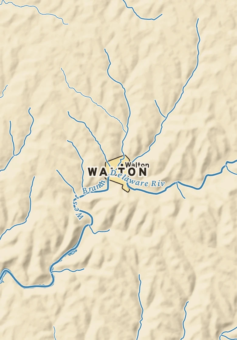 Atlas plate of Walton, New York.