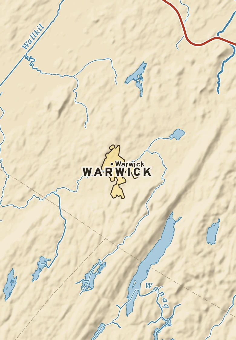 Atlas plate of Warwick, New York.