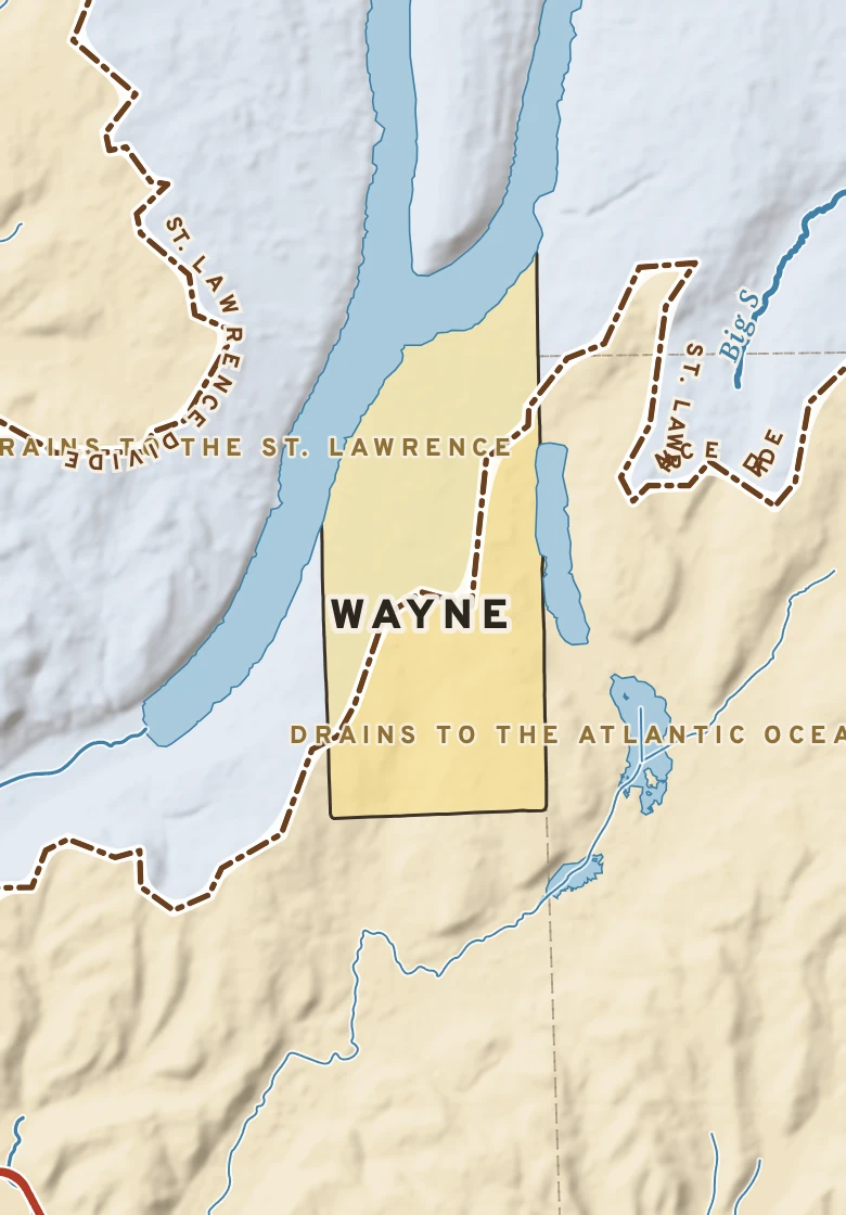 Atlas plate of Wayne, New York.