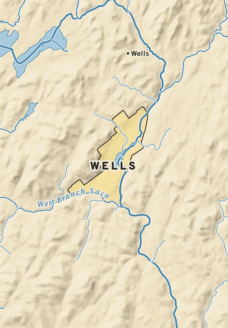 Atlas plate of Wells, New York.