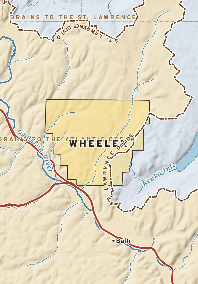 Atlas plate of Wheeler, New York.