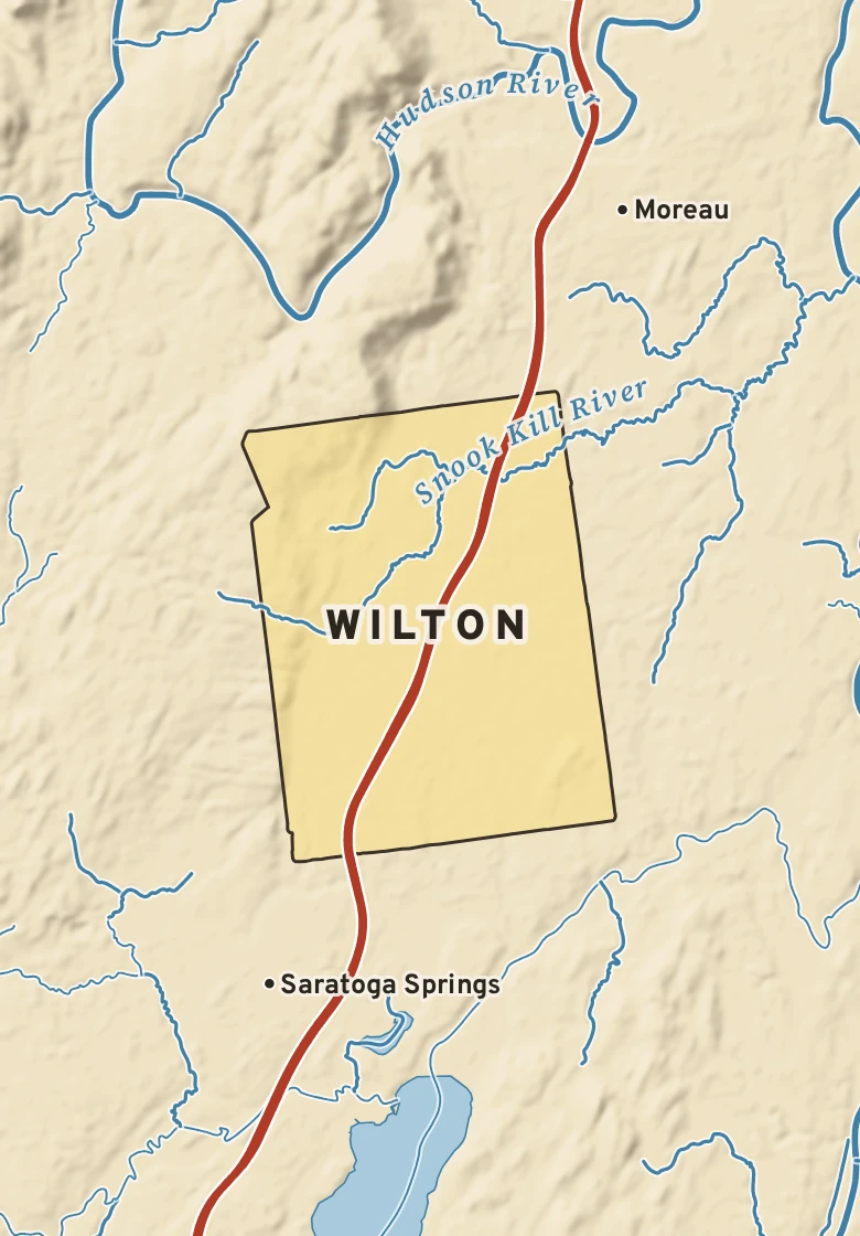 Atlas plate of Wilton, New York.