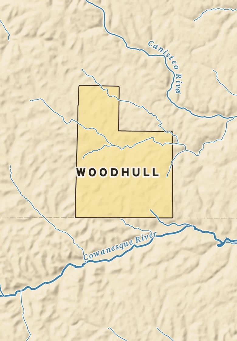 Atlas plate of Woodhull, New York.