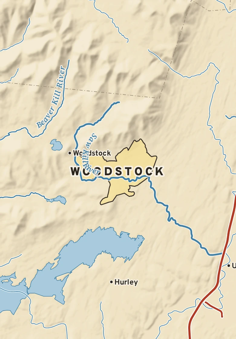 Atlas plate of Woodstock, New York.