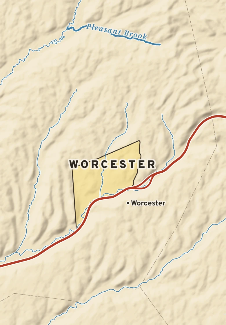 Atlas plate of Worcester, New York.