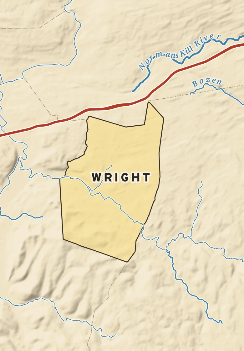 Atlas plate of Wright, New York.