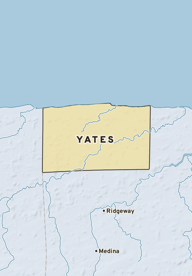 Atlas plate of Yates, New York.