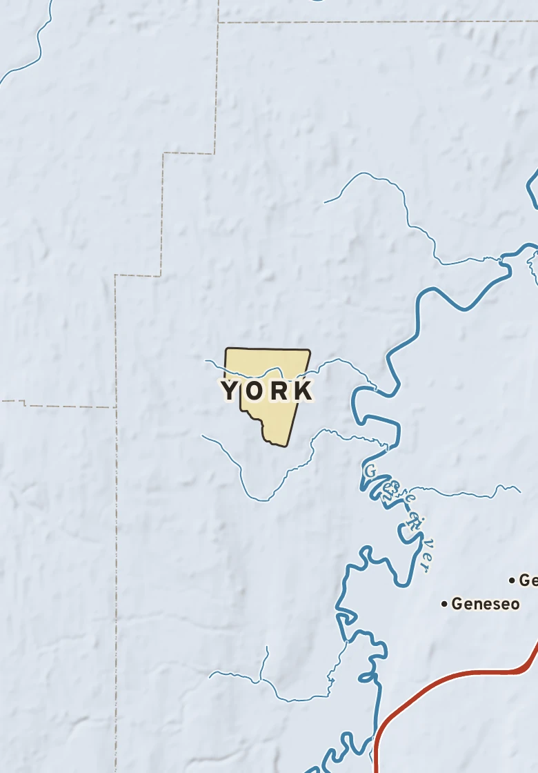 Atlas plate of York, New York.
