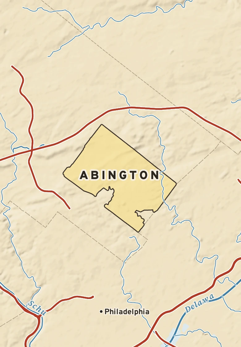 Atlas plate of Abington, Pennsylvania.