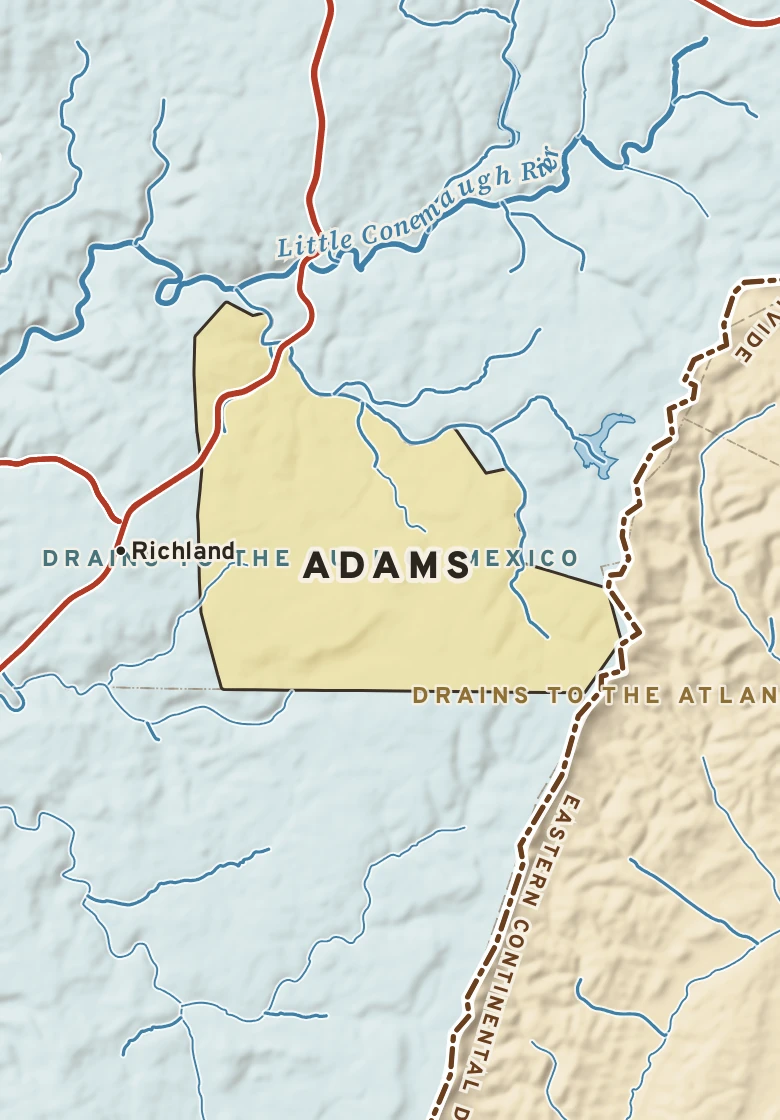 Atlas plate of Adams, Pennsylvania.