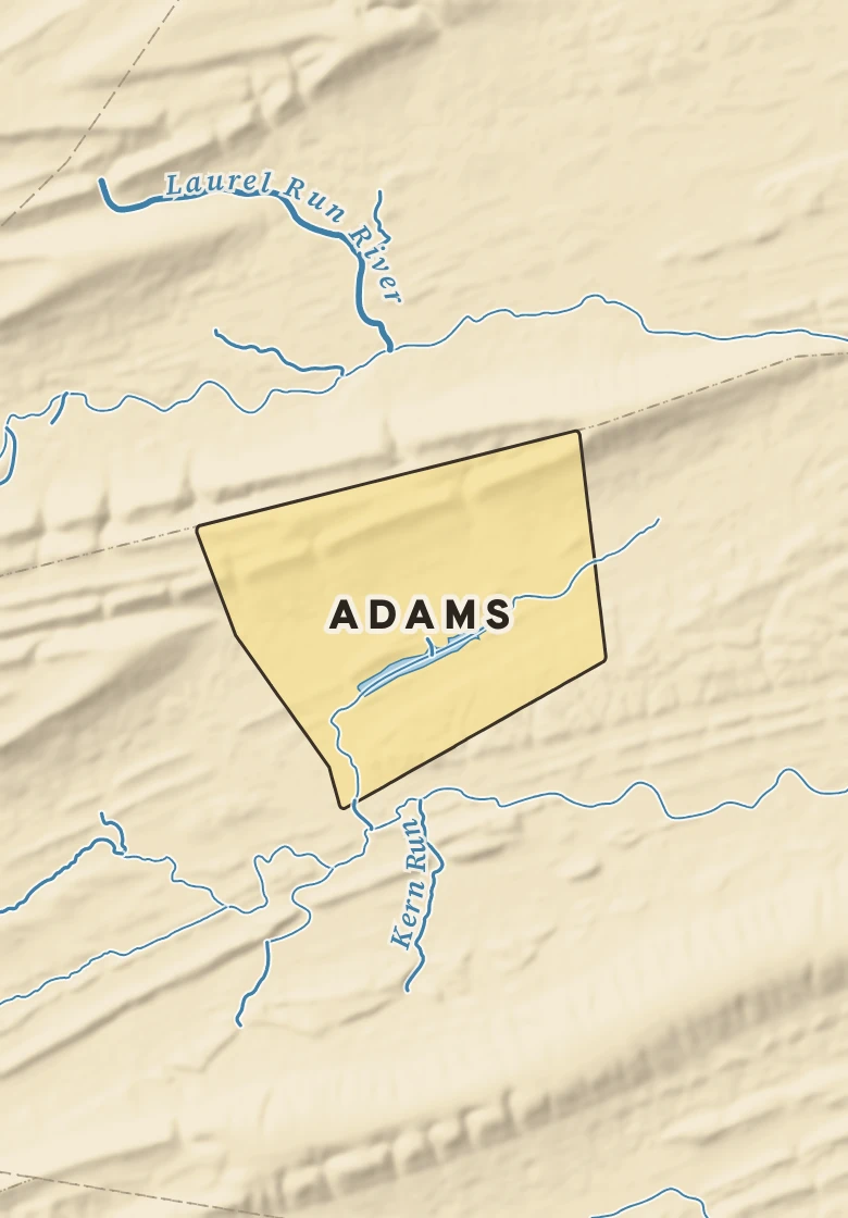 Atlas plate of Adams, Pennsylvania.