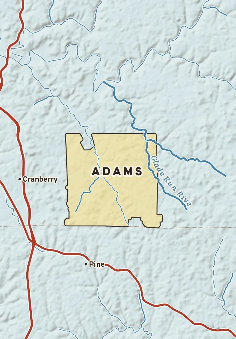 Atlas plate of Adams, Pennsylvania.